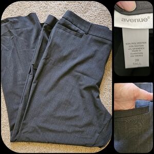 SIZE 28 AVENUE grey Dress Pants Tall